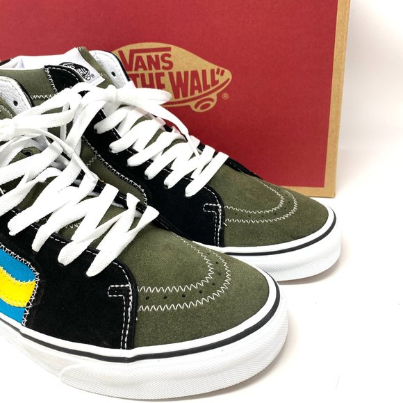 Vans SK8-HI Zig Zag Shoes Women's Size 6 7 Blue Green Suede Canvas VN0A4BV619Y - Picture 7 of 10